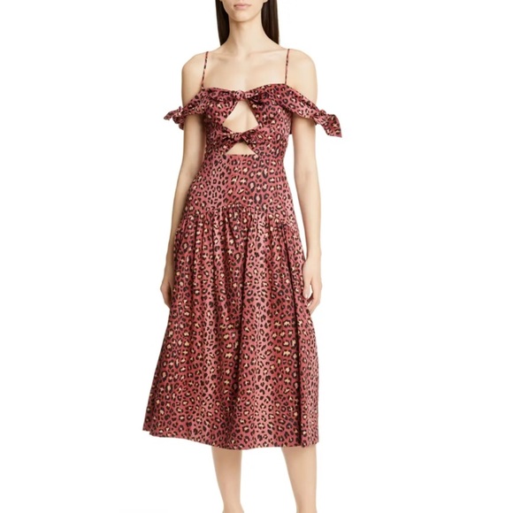 Rebecca Taylor Leopard Bow Dress